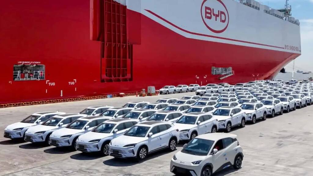 navio carros BYD