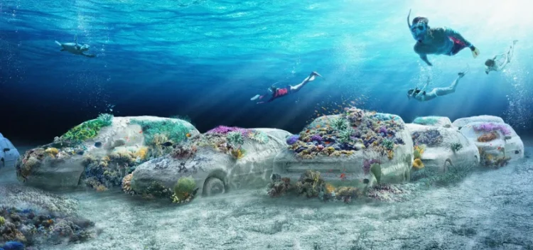 22 carros no fundo do mar vão dar nova vida aos corais
