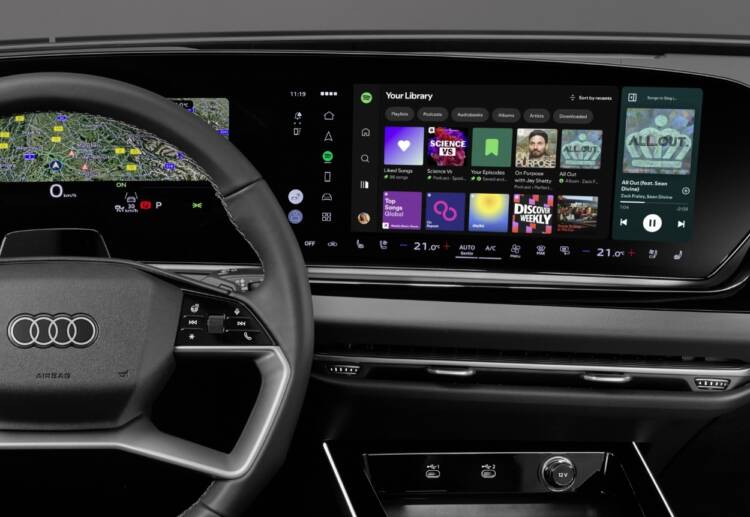Audi torna-se o primeiro fabricante automóvel a lançar a aplicação Spotify totalmente nativa no automóvel