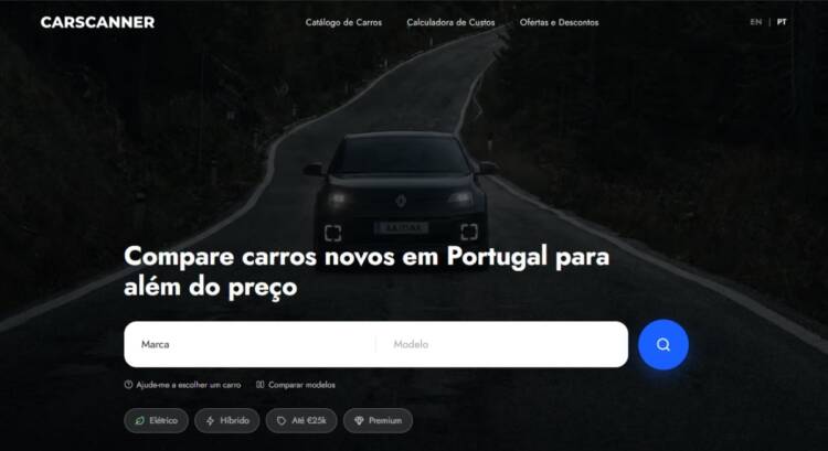 Nova plataforma para compra de carro novo